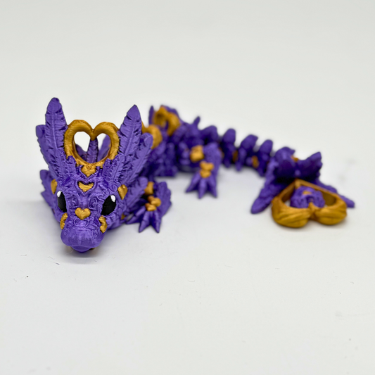 Baby Herzdrache Hell violett/gold